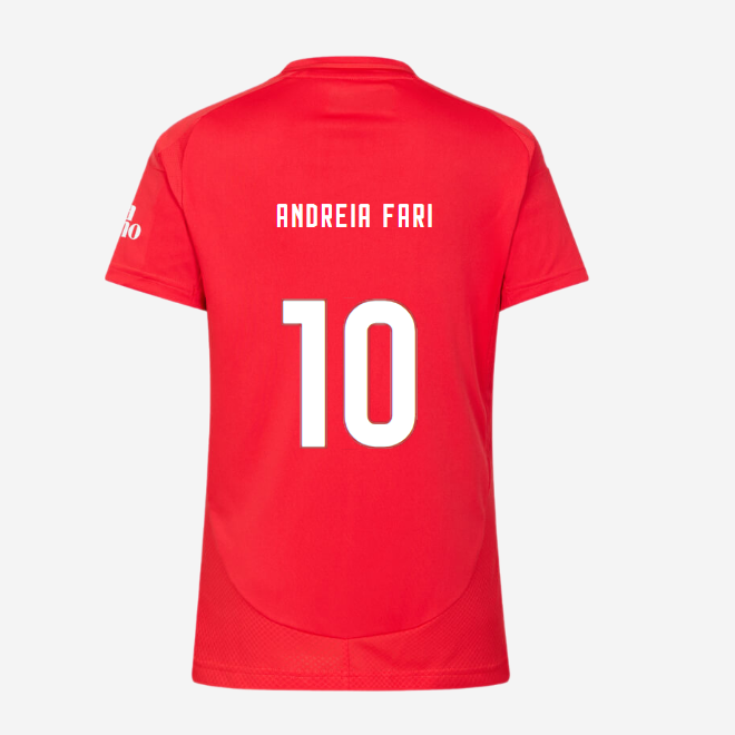 SL Benfica Women’s Football Home Jersey 2024-2025-10 ANDREIA FARIA SL Benfica Collection - Official Online Store | SL Benfica Kits